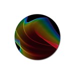 Liquid Rainbow, Abstract Wave Of Cosmic Energy  Magnet 3  (Round)