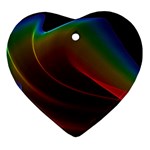 Liquid Rainbow, Abstract Wave Of Cosmic Energy  Heart Ornament (Two Sides)