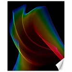 Liquid Rainbow, Abstract Wave Of Cosmic Energy  Canvas 16  x 20  (Unframed)