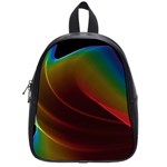 Liquid Rainbow, Abstract Wave Of Cosmic Energy  School Bag (Small)