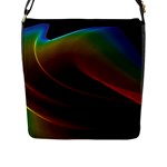 Liquid Rainbow, Abstract Wave Of Cosmic Energy  Flap Closure Messenger Bag (Large)