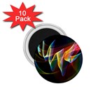 Northern Lights, Abstract Rainbow Aurora 1.75  Button Magnet (10 pack)