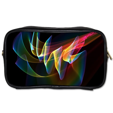 Northern Lights, Abstract Rainbow Aurora Travel Toiletry Bag (One Side) from UrbanLoad.com Front