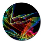Dancing Northern Lights, Abstract Summer Sky  8  Mouse Pad (Round)