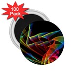 Dancing Northern Lights, Abstract Summer Sky  2.25  Button Magnet (100 pack)
