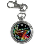 Dancing Northern Lights, Abstract Summer Sky  Key Chain Watch