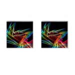 Dancing Northern Lights, Abstract Summer Sky  Cufflinks (Square)
