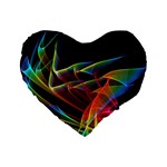 Dancing Northern Lights, Abstract Summer Sky  16  Premium Heart Shape Cushion 