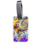 Desert Winds, Abstract Gold Purple Cactus  Luggage Tag (Two Sides)