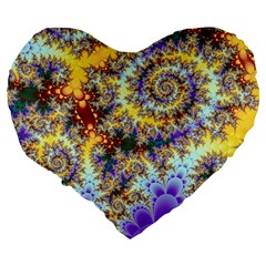 Desert Winds, Abstract Gold Purple Cactus  19  Premium Heart Shape Cushion from UrbanLoad.com Back