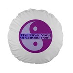 Yin & Yang Of Chronic Pain 15  Premium Round Cushion 