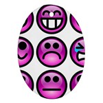 Chronic Pain Emoticons Oval Ornament