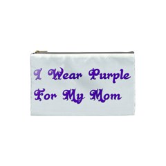 I Wear Purple For My Mom Cosmetic Bag (Small) from UrbanLoad.com Front