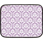 Lilac Damask Pattern Double Sided Fleece Blanket (Mini)