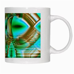 Spring Leaves, Abstract Crystal Flower Garden White Coffee Mug from UrbanLoad.com Right