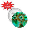 Spring Leaves, Abstract Crystal Flower Garden 1.75  Button (100 pack)