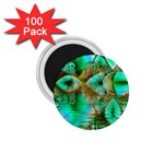Spring Leaves, Abstract Crystal Flower Garden 1.75  Button Magnet (100 pack)