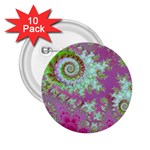 Raspberry Lime Surprise, Abstract Sea Garden  2.25  Button (10 pack)