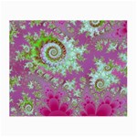 Raspberry Lime Surprise, Abstract Sea Garden  Glasses Cloth (Small, Two Sided)