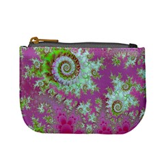 Raspberry Lime Surprise, Abstract Sea Garden  Coin Change Purse from UrbanLoad.com Front