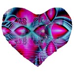 Ruby Red Crystal Palace, Abstract Jewels 19  Premium Heart Shape Cushion