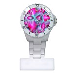 Ruby Red Crystal Palace, Abstract Jewels Nurses Watch