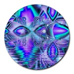Peacock Crystal Palace Of Dreams, Abstract 8  Mouse Pad (Round)