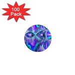 Peacock Crystal Palace Of Dreams, Abstract 1  Mini Button Magnet (100 pack)