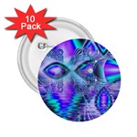Peacock Crystal Palace Of Dreams, Abstract 2.25  Button (10 pack)