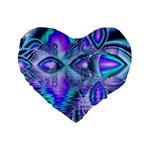 Peacock Crystal Palace Of Dreams, Abstract 16  Premium Heart Shape Cushion 