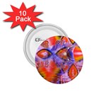 Crystal Star Dance, Abstract Purple Orange 1.75  Button (10 pack)