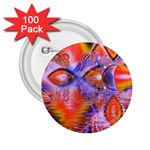 Crystal Star Dance, Abstract Purple Orange 2.25  Button (100 pack)