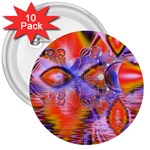 Crystal Star Dance, Abstract Purple Orange 3  Button (10 pack)