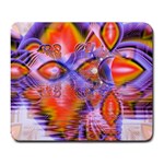 Crystal Star Dance, Abstract Purple Orange Large Mouse Pad (Rectangle)