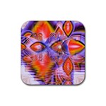 Crystal Star Dance, Abstract Purple Orange Drink Coaster (Square)