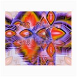 Crystal Star Dance, Abstract Purple Orange Glasses Cloth (Small, Two Sided)