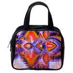 Crystal Star Dance, Abstract Purple Orange Classic Handbag (One Side)