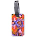 Crystal Star Dance, Abstract Purple Orange Luggage Tag (One Side)