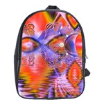 Crystal Star Dance, Abstract Purple Orange School Bag (XL)