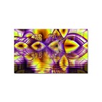 Golden Violet Crystal Palace, Abstract Cosmic Explosion Sticker (Rectangle)