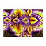 Golden Violet Crystal Palace, Abstract Cosmic Explosion A4 Sticker 100 Pack