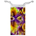 Golden Violet Crystal Palace, Abstract Cosmic Explosion Jewelry Bag