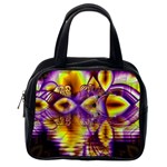 Golden Violet Crystal Palace, Abstract Cosmic Explosion Classic Handbag (One Side)