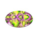 Raspberry Lime Mystical Magical Lake, Abstract  Sticker 100 Pack (Oval)