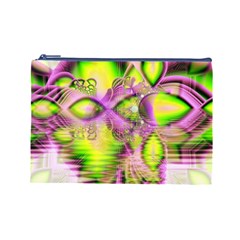 Raspberry Lime Mystical Magical Lake, Abstract  Cosmetic Bag (Large) from UrbanLoad.com Front