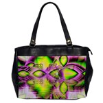 Raspberry Lime Mystical Magical Lake, Abstract  Oversize Office Handbag (One Side)