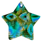 Crystal Gold Peacock, Abstract Mystical Lake Star Ornament