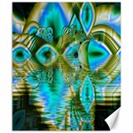 Crystal Gold Peacock, Abstract Mystical Lake Canvas 8  x 10  (Unframed)