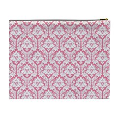 soft Pink Damask Pattern Cosmetic Bag (XL) from UrbanLoad.com Back