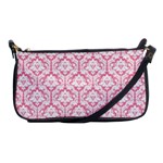 soft Pink Damask Pattern Shoulder Clutch Bag